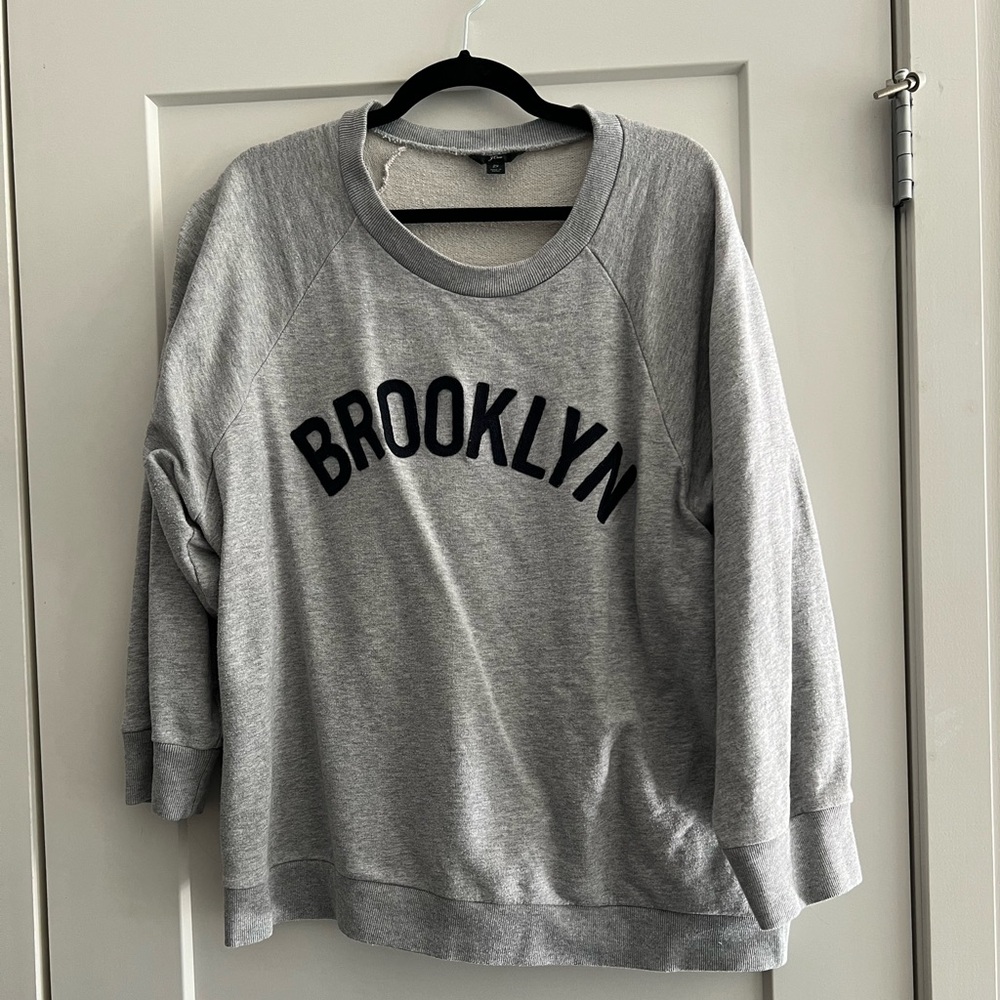 J.Crew Brooklyn Gray Sweatshirt Size 2X